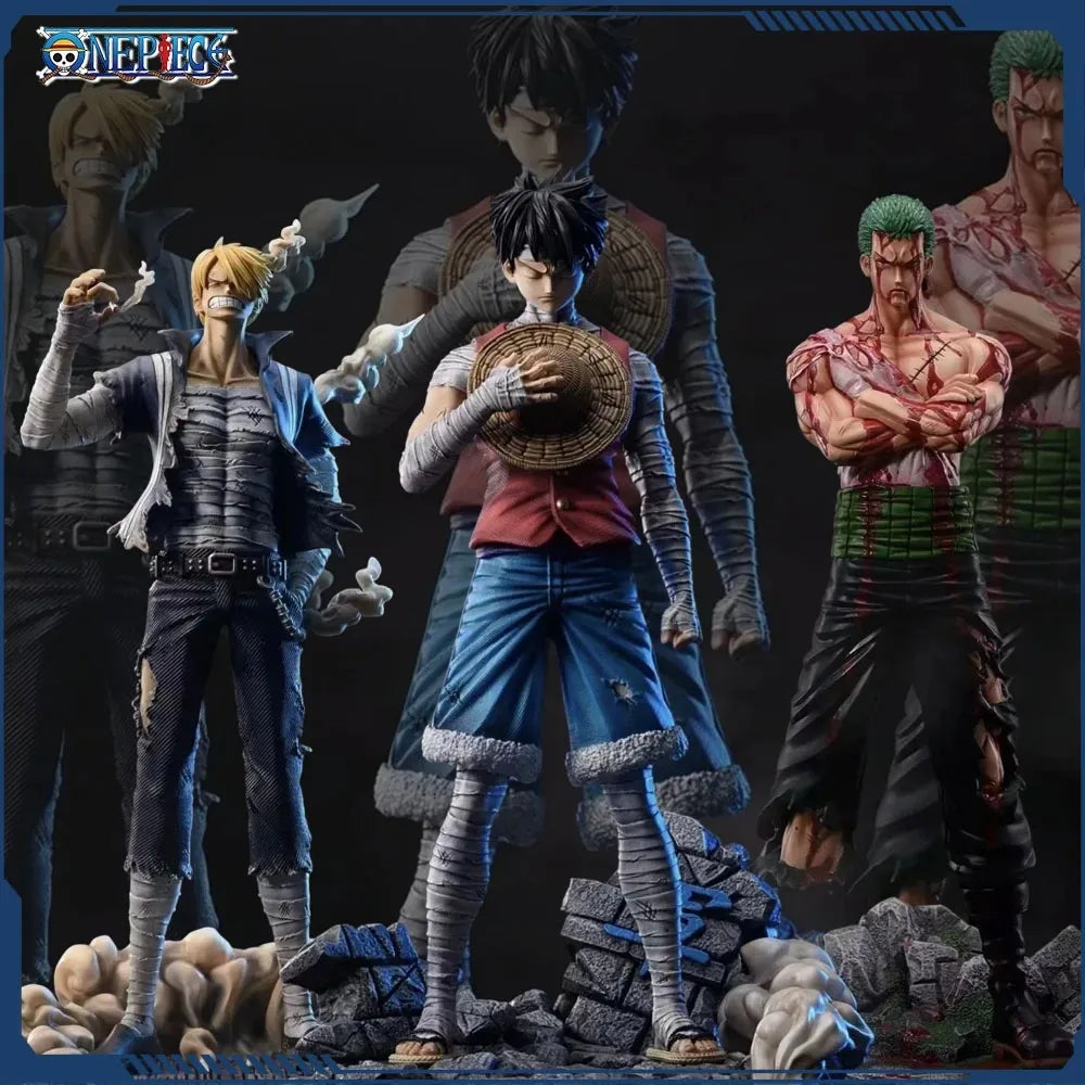 Action Figure Luffy, Zoro e Sanji "O Trio"
